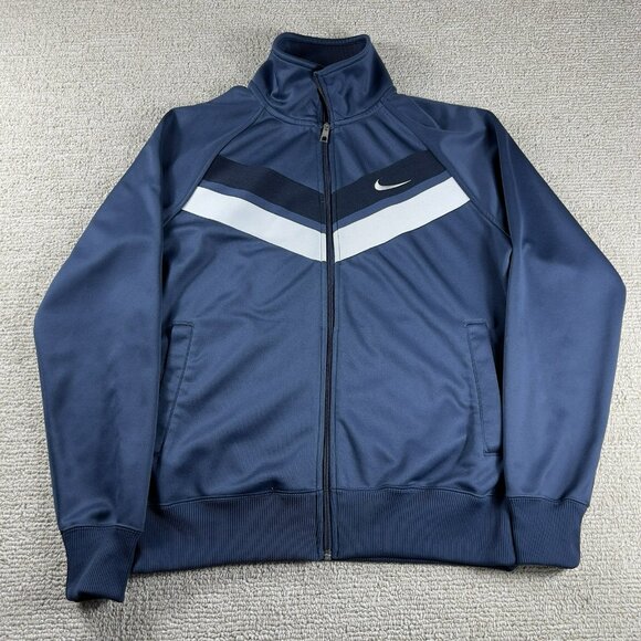 Nike The Athletic Department Chevron Zip Up Track Jacket Blue Men’s Size Medium - Picture 1 of 8